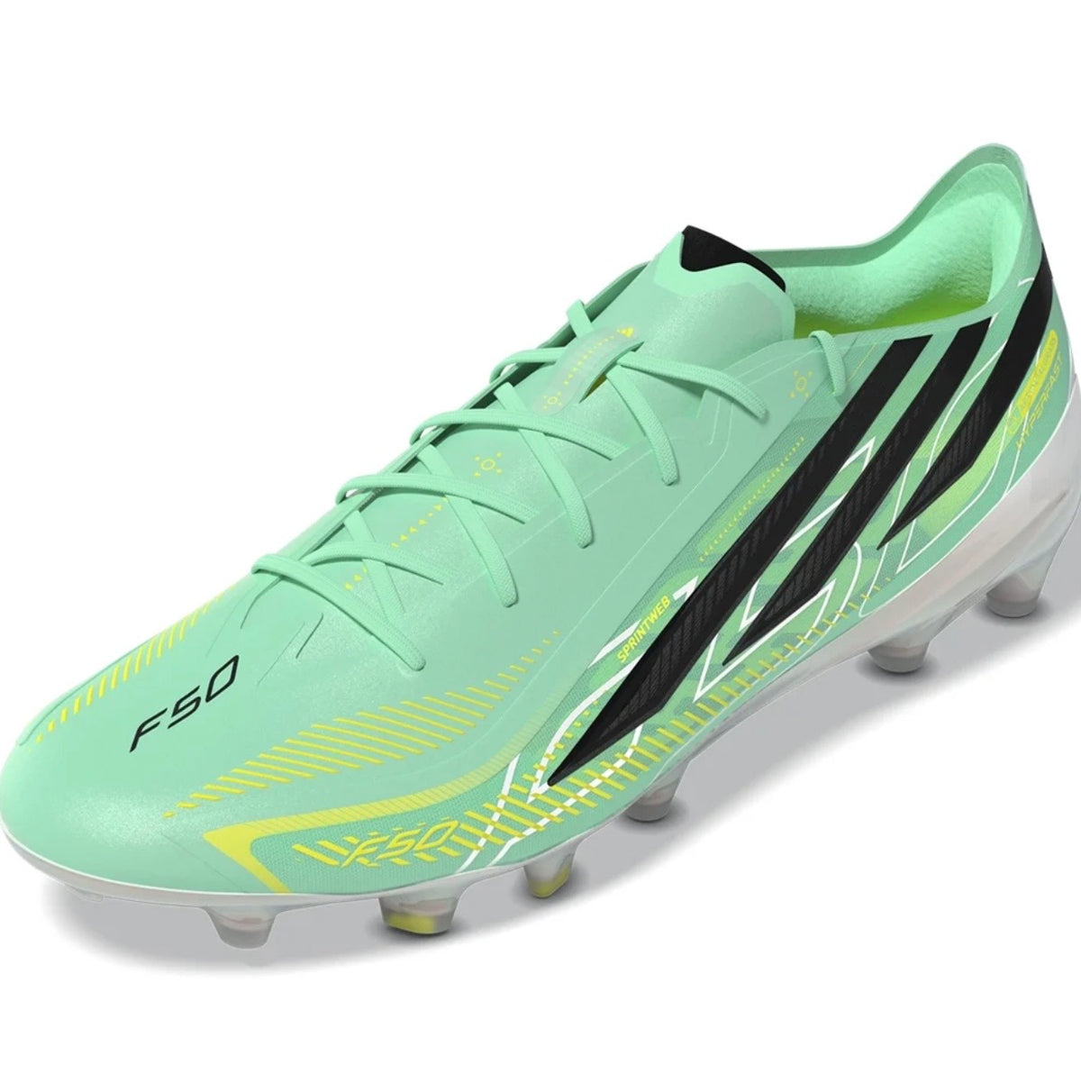 adidas F50 Hyperfast Elite AG Artificial
Grass Soccer Cleat
Pulse Mint/Core Black/Solar Lemon2