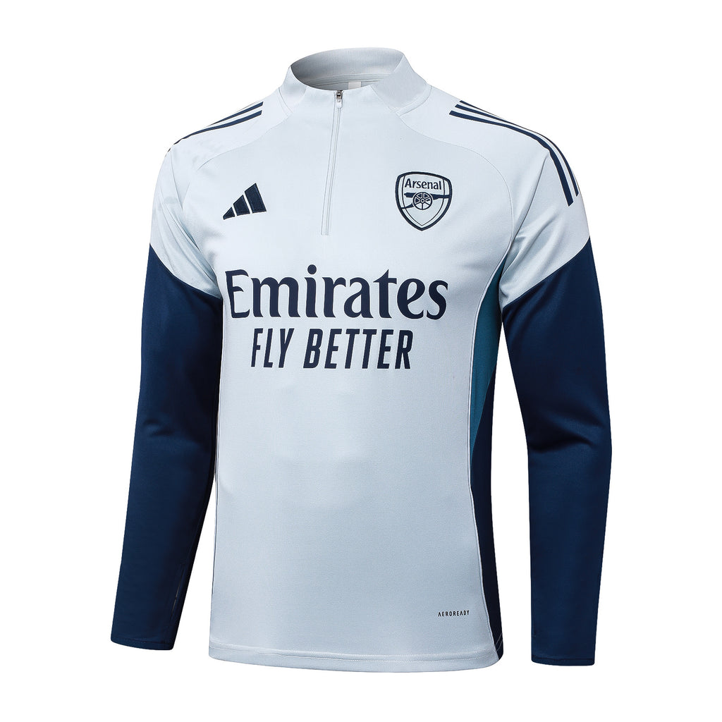 Men’s Arsenal FC Training Tracksuit White/Navy Blue