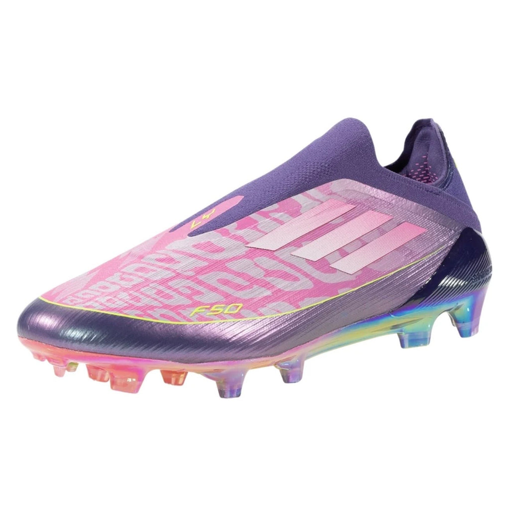 adidas F50 Elite Laceless Lamine FG
Firm Ground Soccer
Unity Purple/White/Lucid Lemon