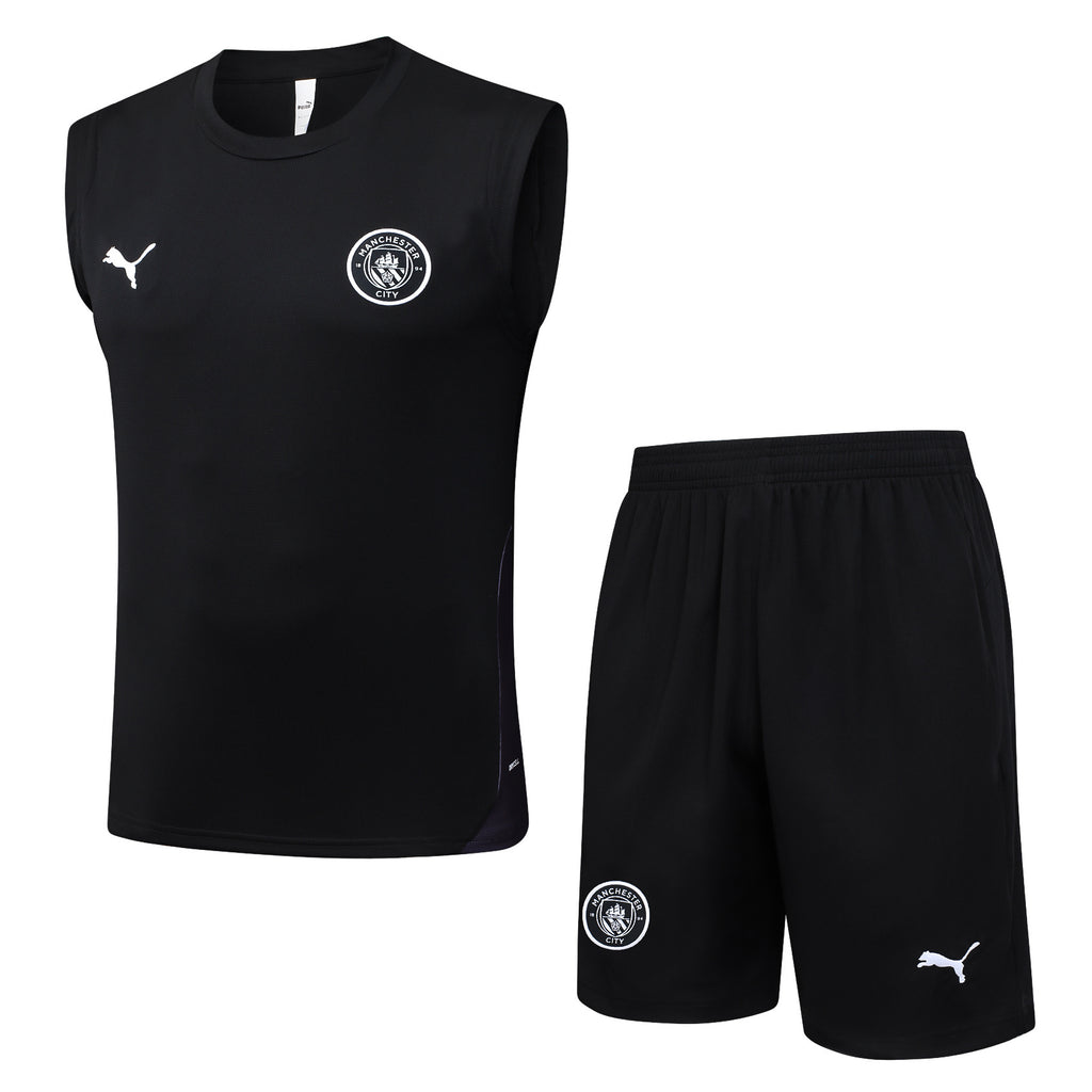 Men’s Manchester City 25/26 Training Vest Black/Grey