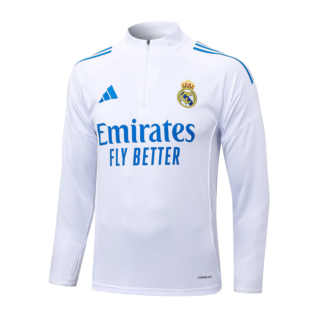 Men’s Real Madrid Training Tracksuit White/Blue