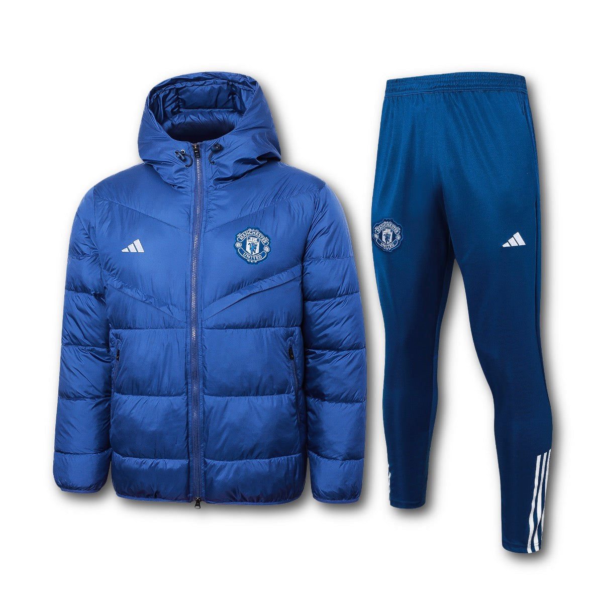 Men’s Manchester United Puffer Jacket Training Set Blue/White