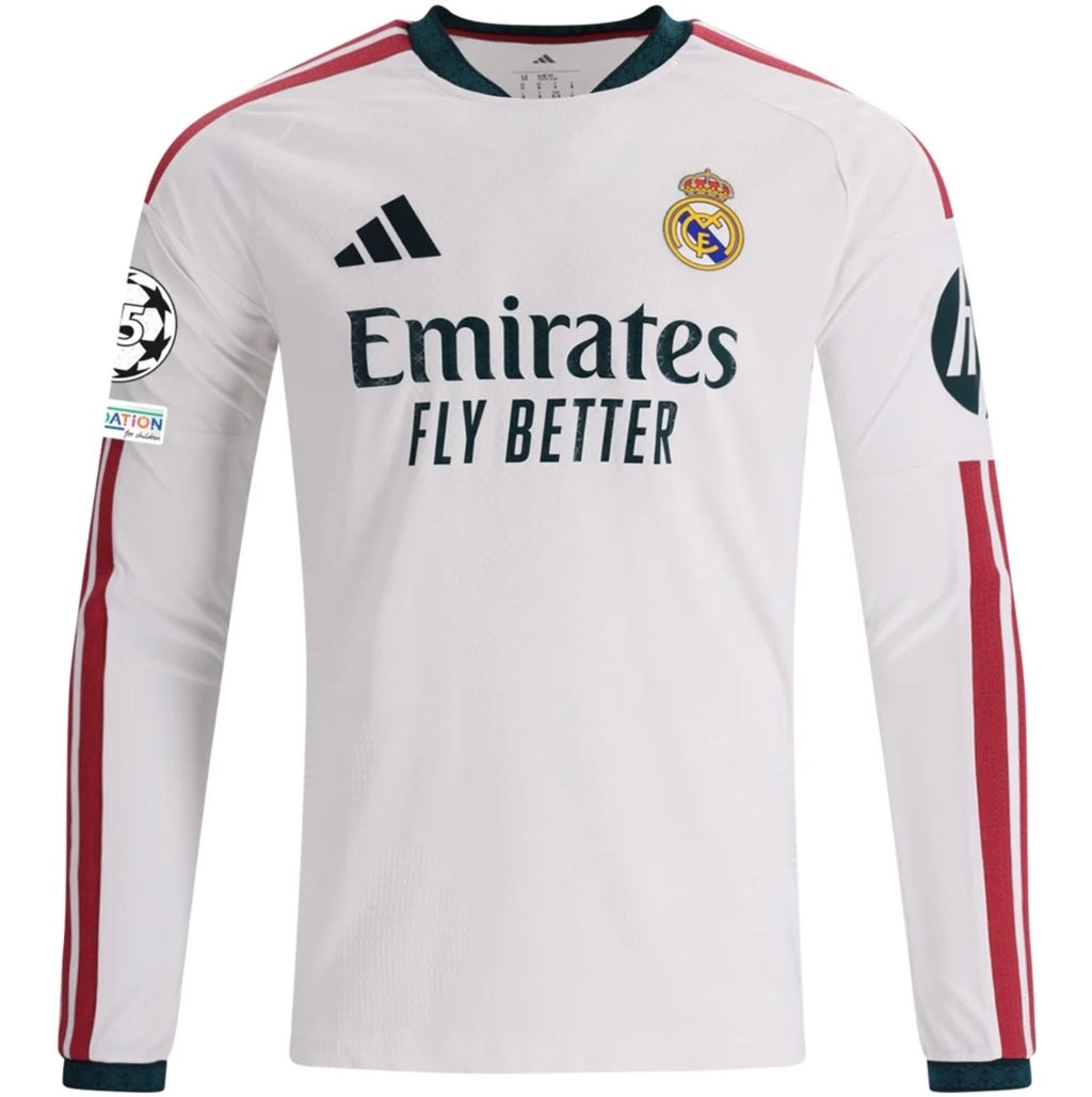 Men's Authentic adidas Rodrygo Real Madrid Long Sleeve Home Jersey 26/27