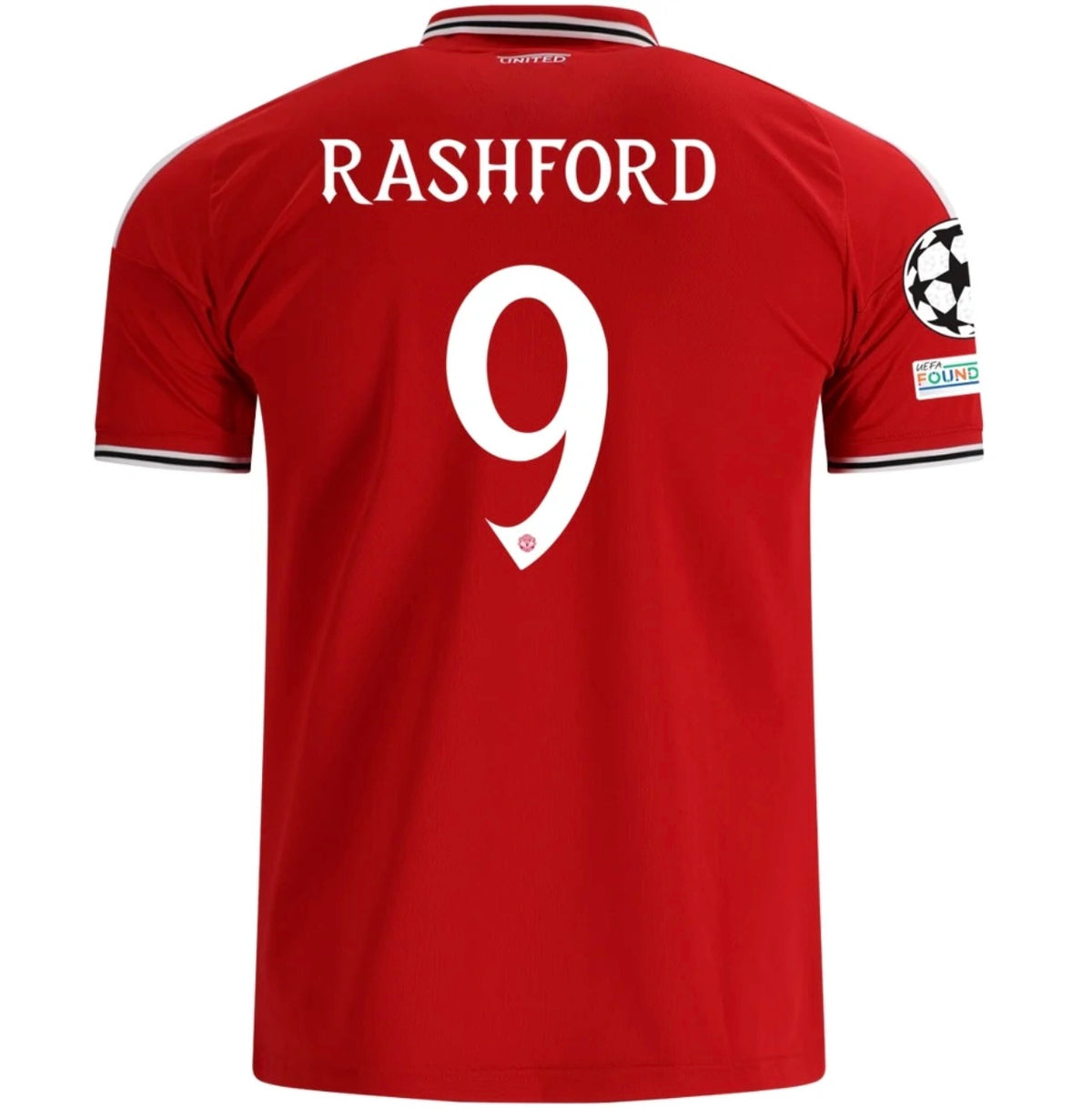 Men's Replica adidas Rashford Manchester United Home Jersey 26/27 - UCL