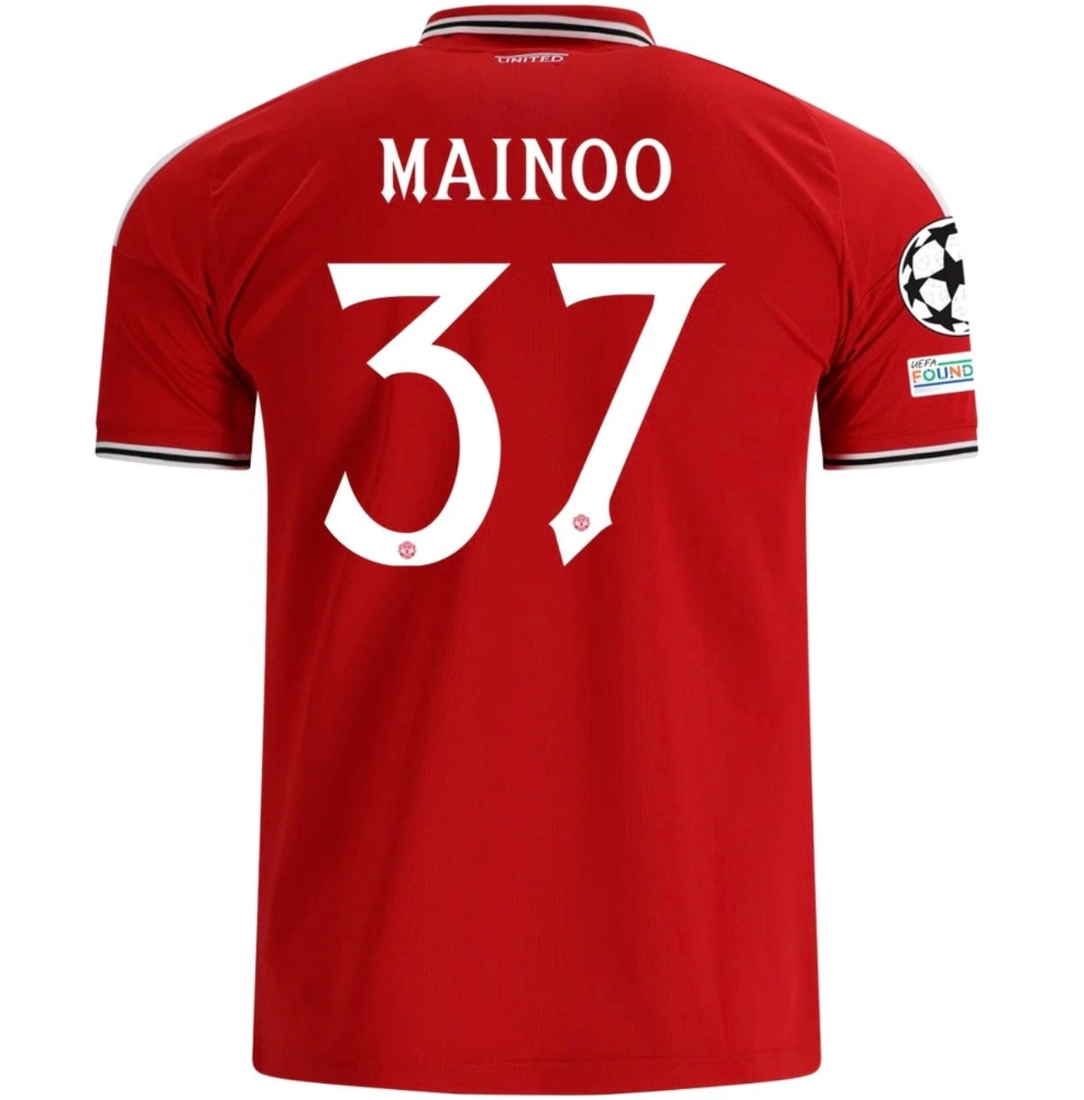 Men's Replica adidas Mainoo Manchester United Home Jersey 26/27 - UCL