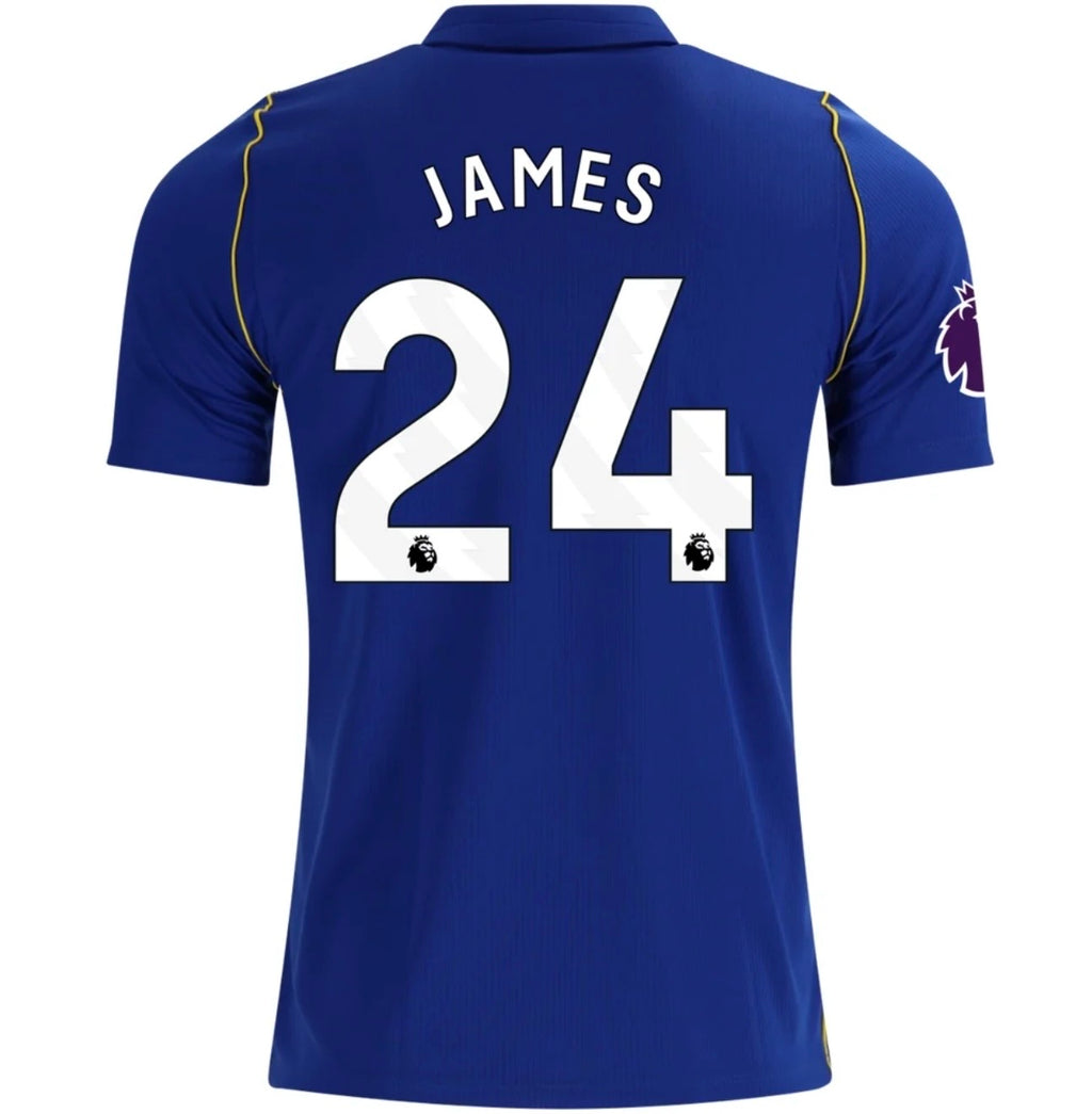 Men's Replica Nike James Chelsea Home Sponsor Jersey 26/27
