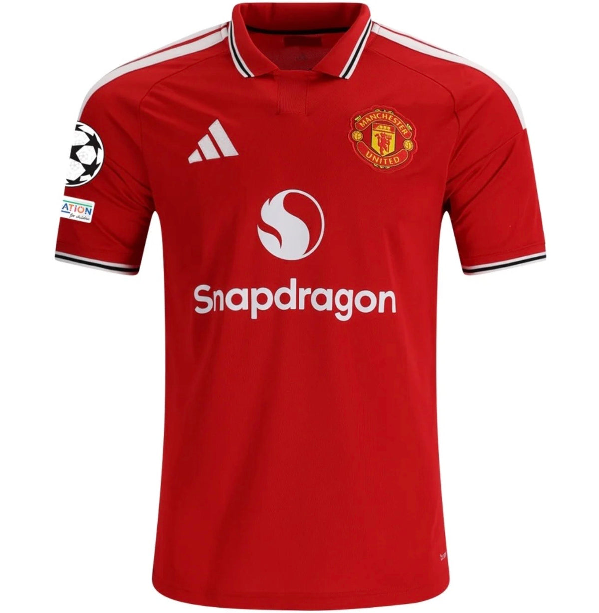 Men's Replica adidas Cunha Manchester United Home Jersey 26/27 - UCL