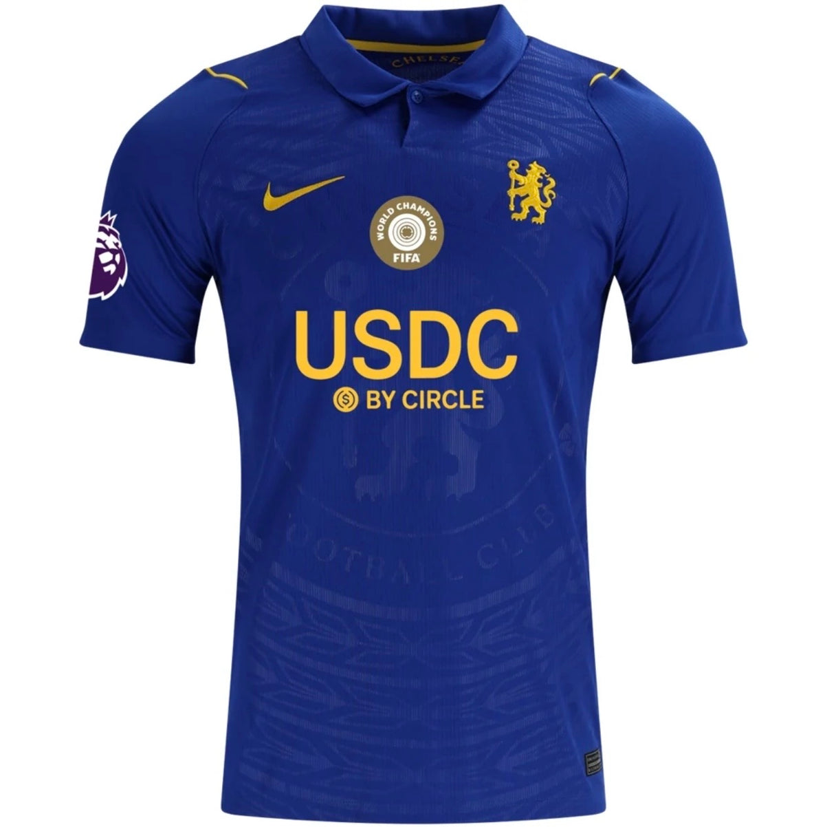 Men's Replica Nike James Chelsea Home Sponsor Jersey 26/27