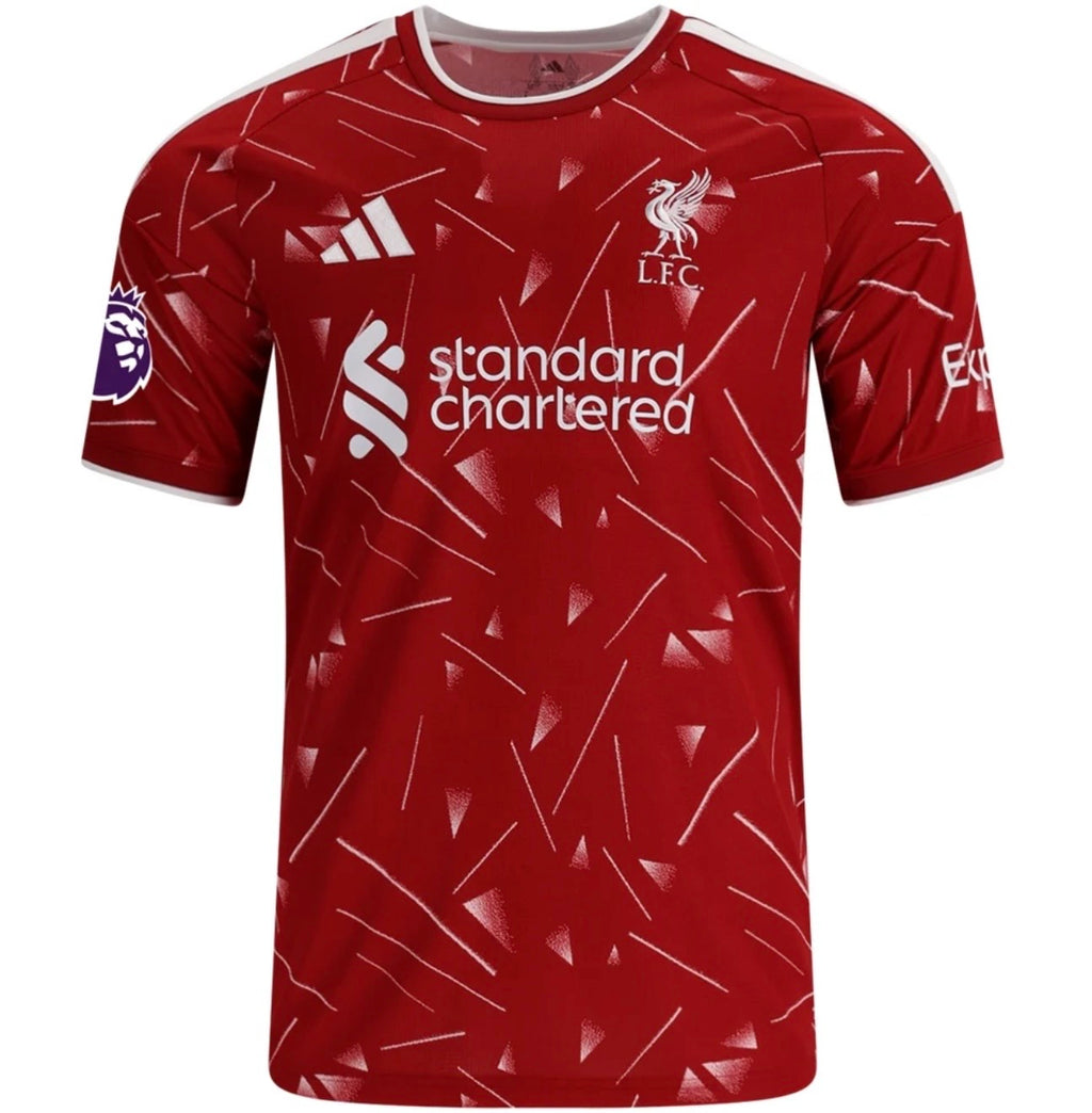 Men's Replica adidas Barcola Liverpool Home Jersey 26/27