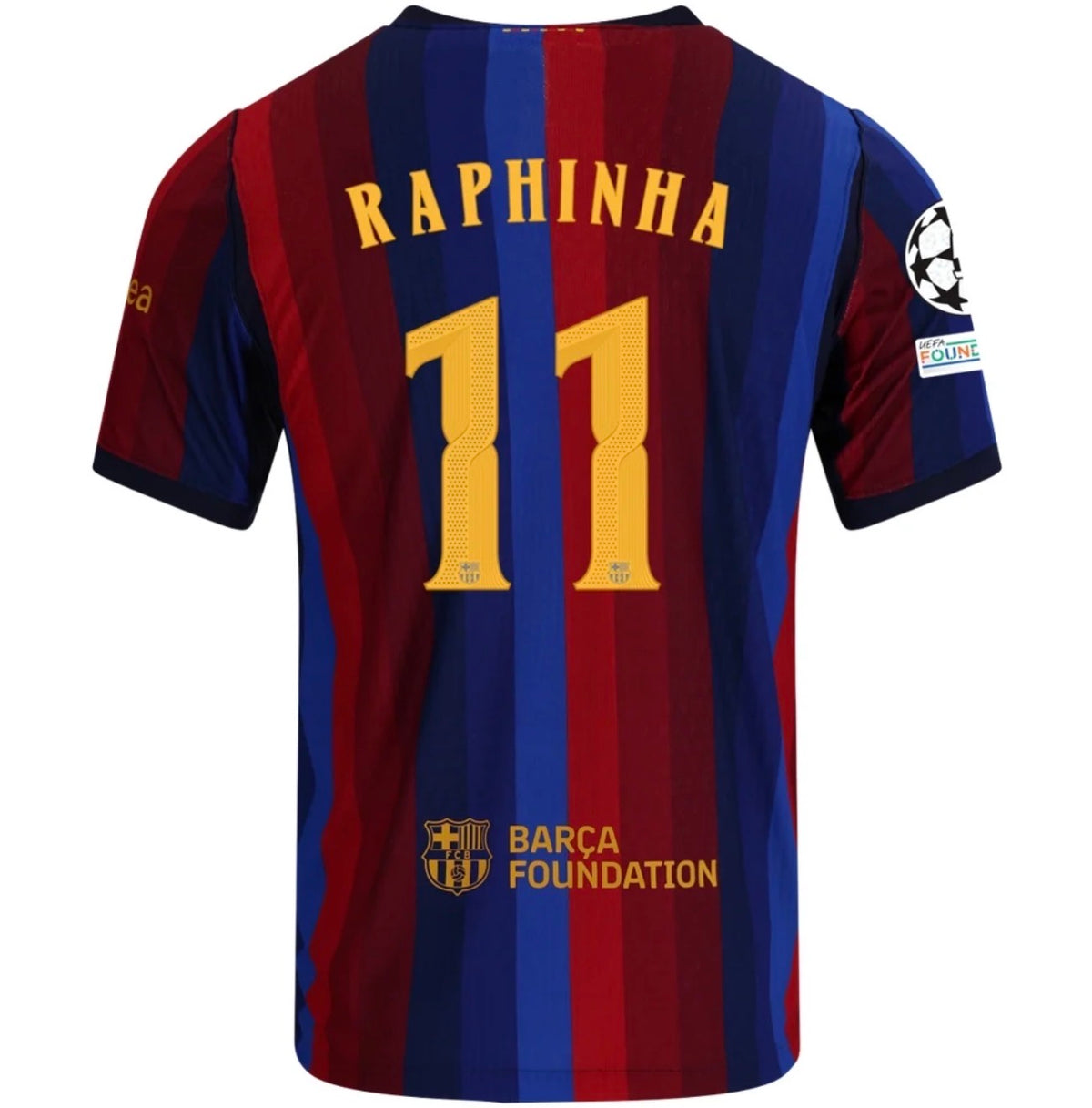 Men's Authentic Nike Raphinha Barcelona Home Jersey 26/27 - UCL