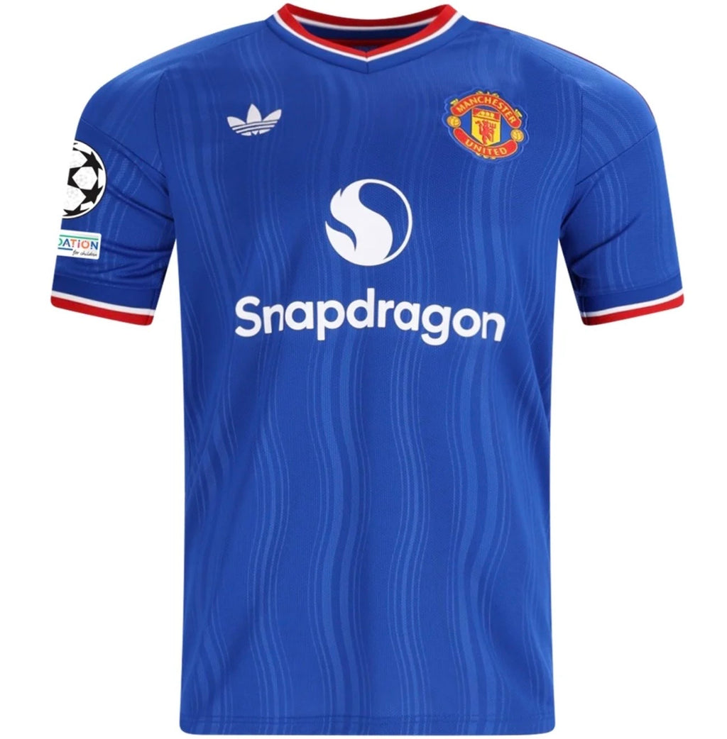 Men's Replica adidas B. Fernandes Manchester United Away Jersey 26/27 - UCL