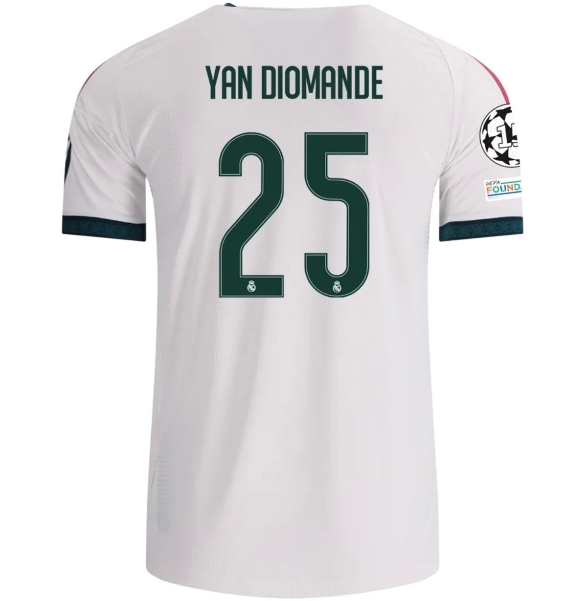 Men's Authentic adidas Yan Diomande Real Madrid Home Jersey 26/27