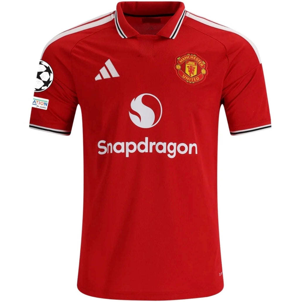 Men's Replica adidas B. Fernandes Manchester United Home Jersey 26/27 - UCL