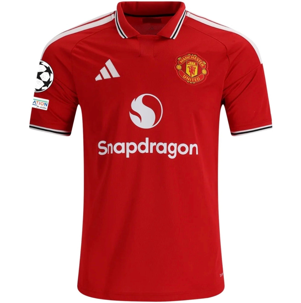 Men's Replica adidas B. Fernandes Manchester United Home Jersey 26/27 - UCL