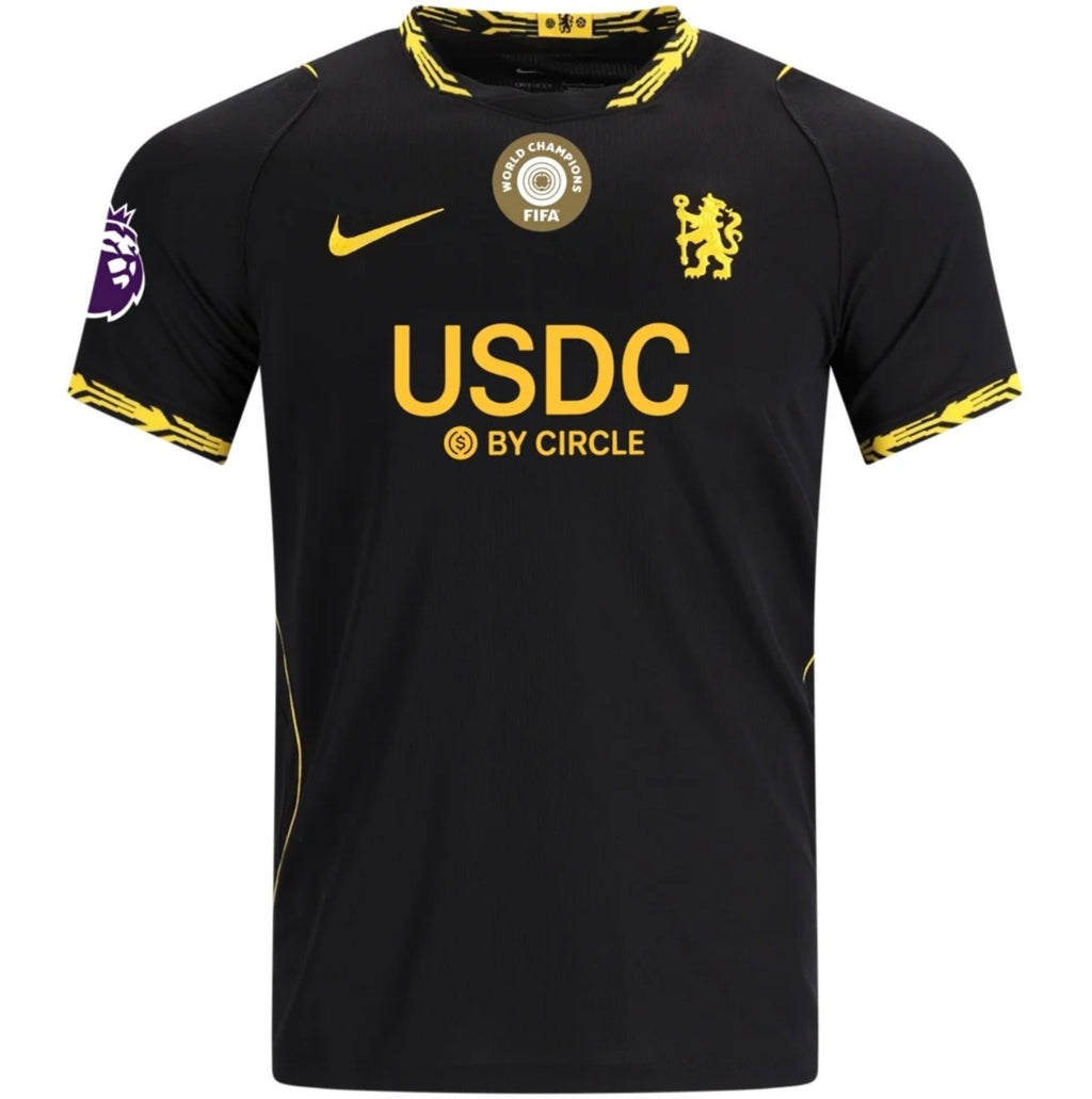 Men's Replica Nike Neto Chelsea Away Sponsor Jersey 26/27