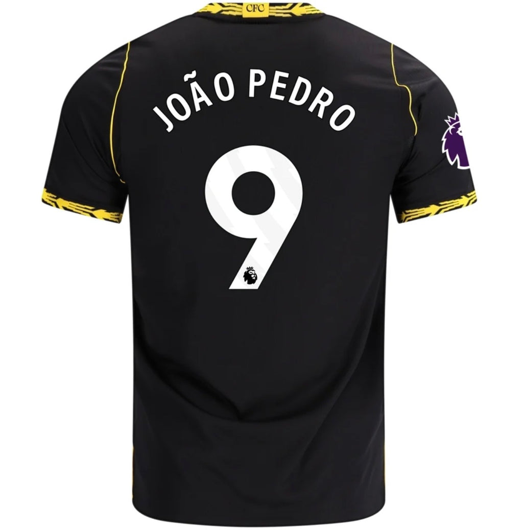 Men's Replica Nike Joao Pedro Chelsea Away Sponsor Jersey 26/27