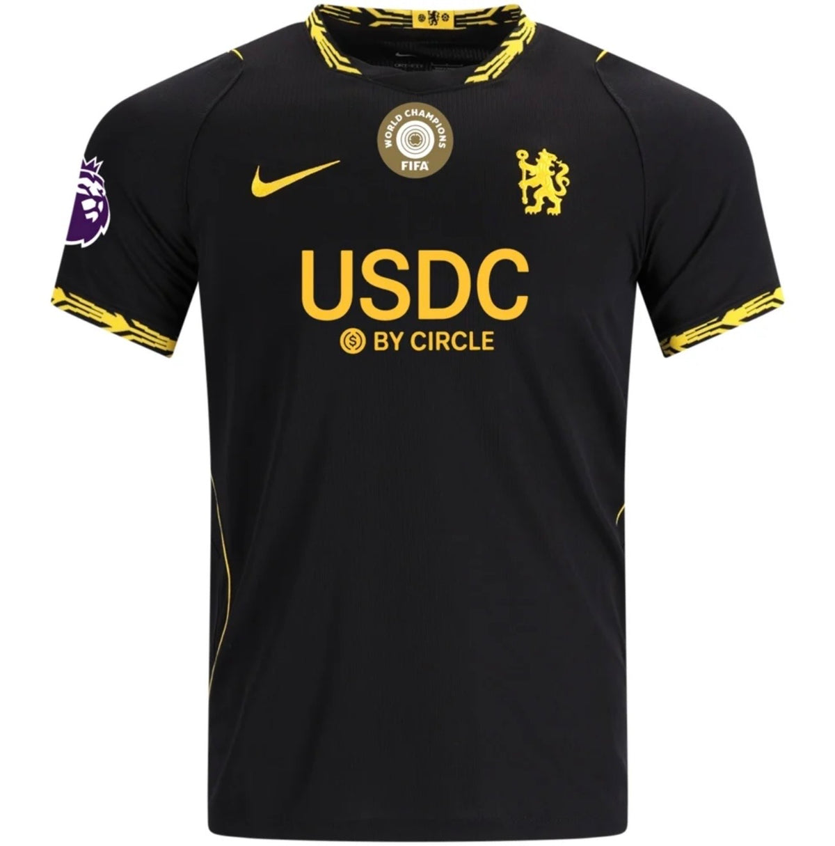 Men's Replica Nike Joao Pedro Chelsea Away Sponsor Jersey 26/27