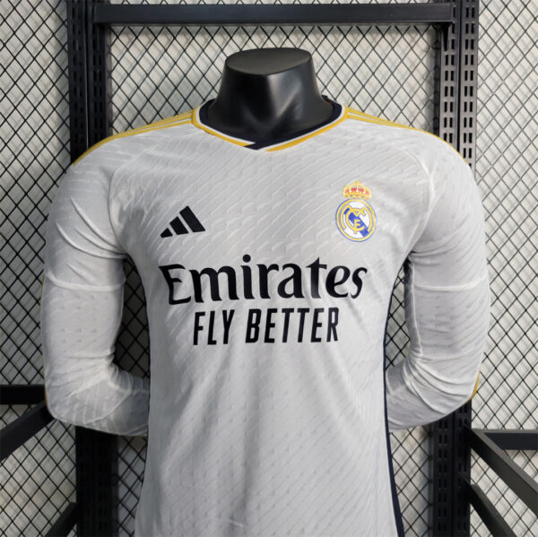 Real Madrid 23/24 Home Kit -Long Sleeve- – Player version - Image 3