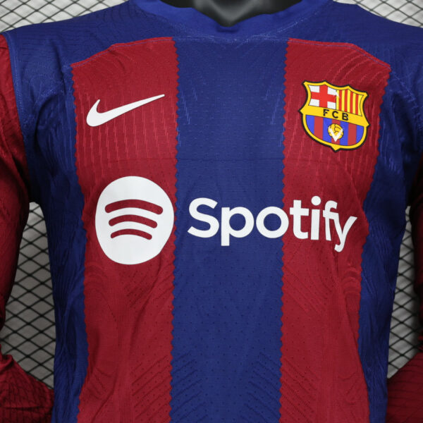 FC Barcelona 23/24 Home Kit -Long Sleeve- – Player version - Image 3