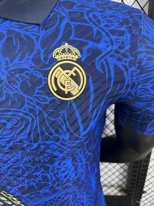 Real Madrid Blue Dragon Polo Jersey 24/25 – Player version - Image 3