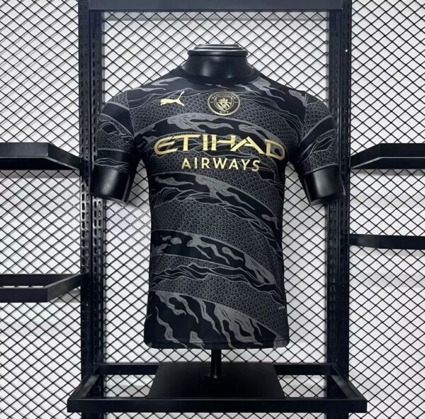 Manchester City 2024/25 Special Edition Black and Gold Jersey – Player Version