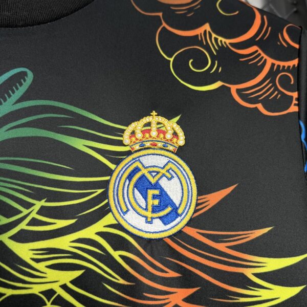 Real Madrid Black Rainbow Dragon Jersey 24/25 – Fan Version - Image 4