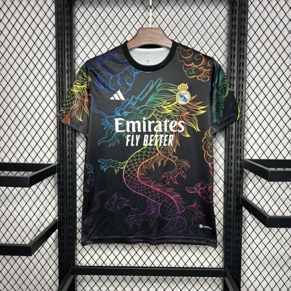 Real Madrid Black Rainbow Dragon Jersey 24/25 – Fan Version