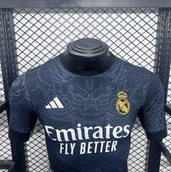 Real Madrid 2024/25 Dragon Special Edition Black Jersey - Player Version - Image 3