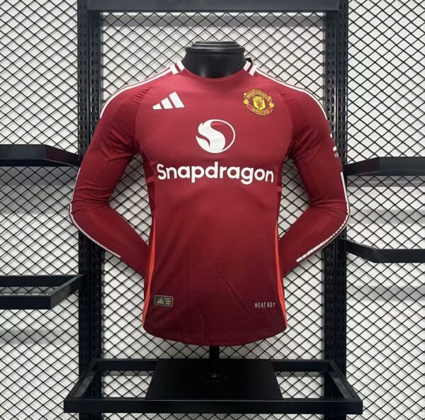 Manchester United Home Kit 2024/2025 - Long Sleeve- – Player Version